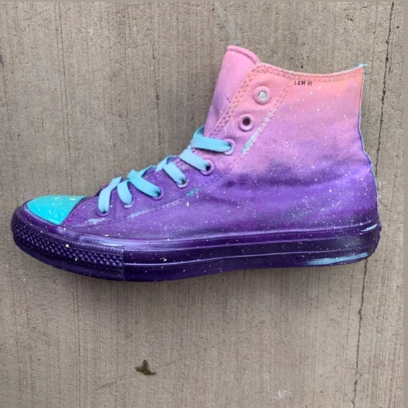 Converse Sneaker Customs "Space Cadet" W10 M8.5 - Picture 3 of 6
